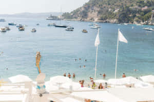 Scenic View Of French Beach At Sunset Wallpaper