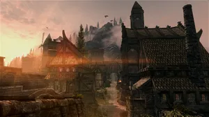 Scenic View Of Solitude, Skyrim Wallpaper