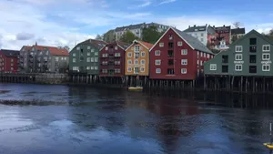 Scenic View Of The Nidelva River In Trondheim, Norway Wallpaper