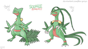 Sceptile Originaland Reimagined Wallpaper