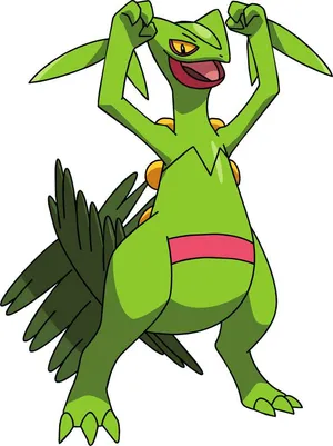 Sceptile Pokemon Character Artwork Wallpaper