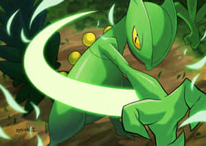 Sceptile Pokemon Forest Stance Wallpaper