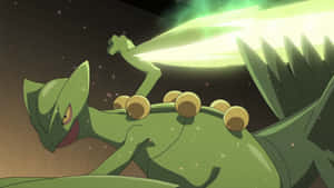 Sceptile Using Leaf Blade Attack Wallpaper
