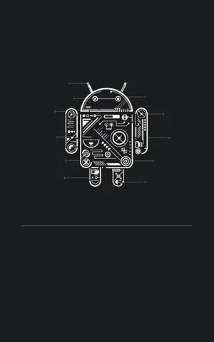Schematic Dark Android Vector Wallpaper