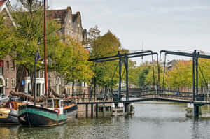 Schiedam Canaland Historic Bridge Wallpaper