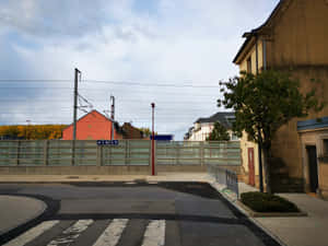 Schifflange Railway Station Approach Luxembourg Wallpaper