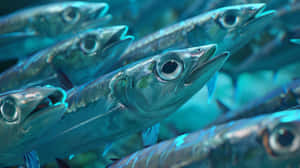 Schoolof Barracudas Underwater Wallpaper