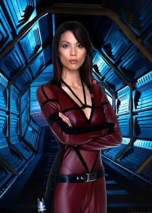 Sci Fi Character Red Leather Costume Wallpaper