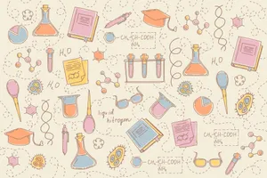 Science_ Doodle_ Background_ Pattern Wallpaper
