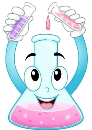 Scientist's Cartoon Laboratory Wallpaper