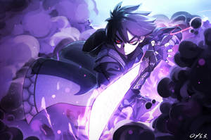 Scissor Seven Glowing Purple Katana Wallpaper