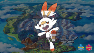 Scorbunny Ready To Catch'em All In Pokemon Sword And Shield Wallpaper