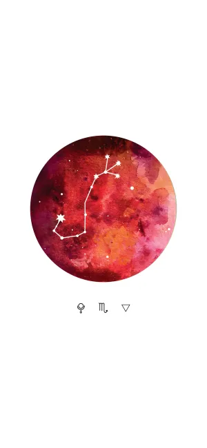 Scorpio Constellation Watercolor Wallpaper