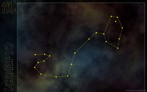 Scorpio Yellow Constellation Wallpaper