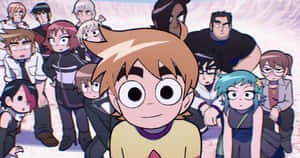 Scott Pilgrim Animated Characters Wallpaper