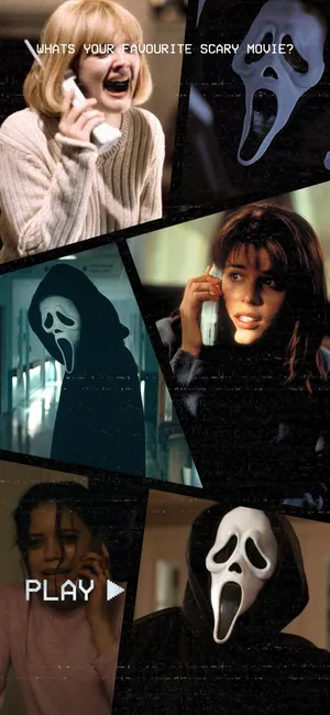 Scream Movie Collage Aesthetic Wallpaper