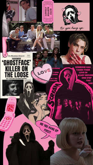 Scream Movie Collage Aesthetic Wallpaper