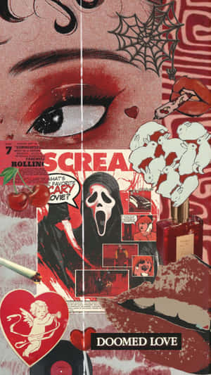 Scream Movie Collage Aesthetic Wallpaper