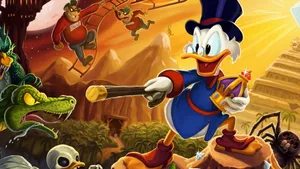 Scrooge Mcduck Treasure Fight Wallpaper