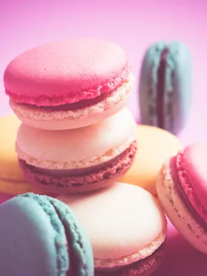 Scrumptious Assortment Of French Macarons Wallpaper