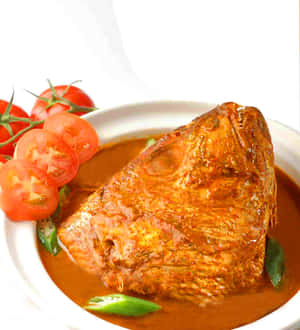Scrumptious Fish Head Curry Dish Wallpaper