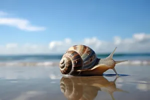 Sea Snailon Sandy Beach Wallpaper