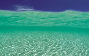 Seafoam Green Abstract Waves Wallpaper