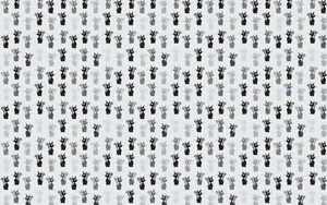 Seamless Cats Pattern Dark Gray Wallpaper