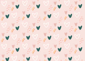 Seamless Cute Valentines Heart Pattern Vector Art Wallpaper