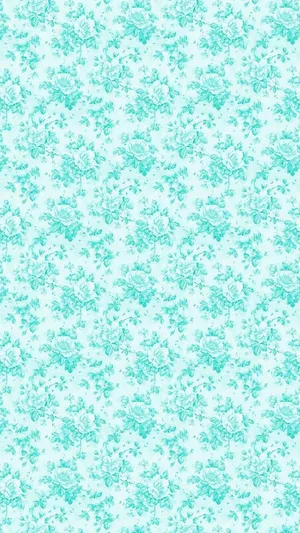Seamless Floral Mint Green Iphone Wallpaper