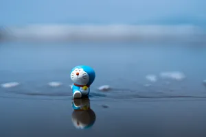 Seaside Doraemon 4k Wallpaper