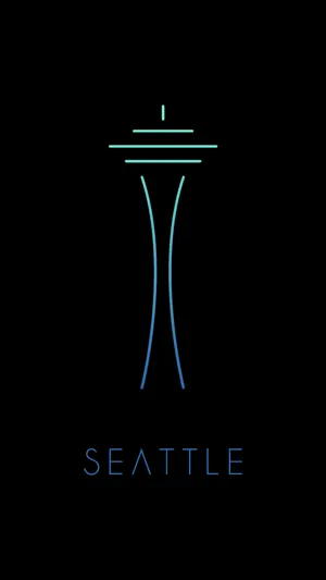 Seattle Iphone Simple Poster In Black Wallpaper