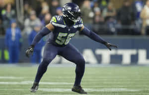 Seattle Seahawks Linebacker Ready Position Wallpaper