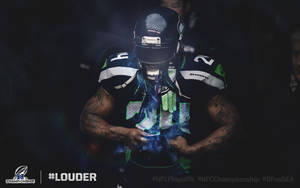 Seattle Seahawks Marshawn Lynch Flexing Wallpaper