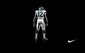 Seattle Seahawks Player In Black Wallpaper