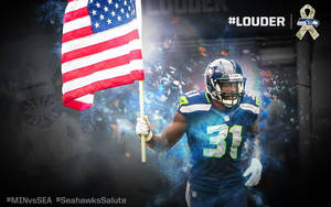 Seattle Seahawks Us Flag Wallpaper