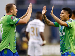 Seattle Sounders Jordan Morris And Raúl Ruidíaz 2022 Wallpaper