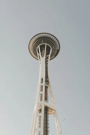 Seattle Space Needle Angled View Wallpaper