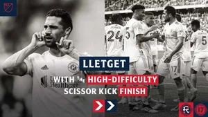 Sebastian Lletget Scissor Kick Finish Poster Wallpaper