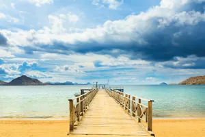 Sebayur's Dock On Komodo Island Wallpaper