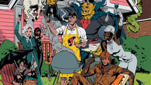 Secret Six Barbecue Gathering Wallpaper