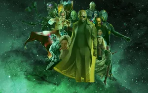 Secret Six Team Cosmic Backdrop Wallpaper