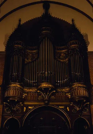 Secular Neo-gothic Organ Wallpaper