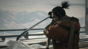 Sekiro In Sword Pose Wallpaper