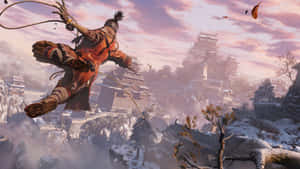 Sekiro Snowy Aerial Assault Wallpaper