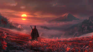 Sekiro Sunset Warrior4 K Wallpaper