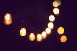 Selective Focus Light Bulb Bokeh Wallpaper