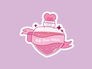 Self Love Potion Illustration Wallpaper