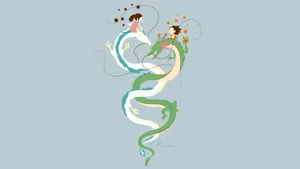 Sen To Chihiro No Kamikakushi And Dragon Ball Crossover Wallpaper