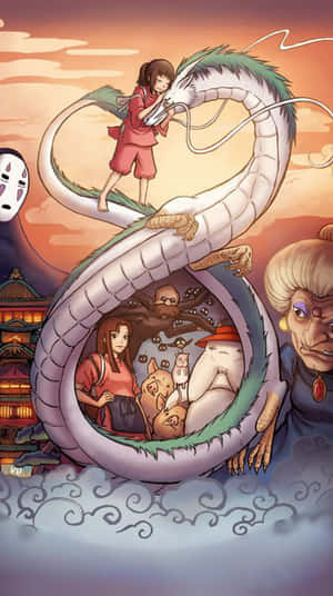 Sen To Chihiro No Kamikakushi Art For Phone Wallpaper